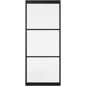 Taatsdeur Skantrae Slimseries Ultra SSL 4103 Blank Glas Zwart Hoogte: 201.5 - 211.5cm