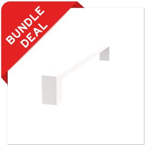 Sluitwerkpakketten met Deurgreep 28x300 Quadrate Wit HSP2121 Deurgreep + Rolslot