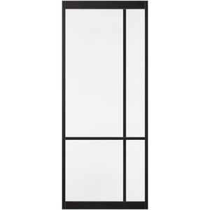 Taatsdeur Skantrae Slimseries Ultra SSL 4107 Blank Glas Zwart Hoogte: 211.5 - 231.5cm
