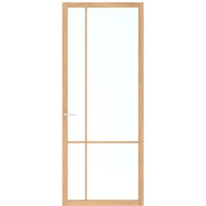 Binnendeur Skantrae SSL 14809 Blank Glas Natural Oak 231.5x93cm Opdek Links