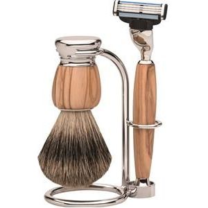 ERBE Shaving Shop Scheersets Premium Milano scheerset Mach3 Olijvenhout