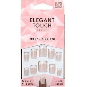 Elegant Touch Nagels Kunstnagels Natural French 126 Pink Short 24 Stk.