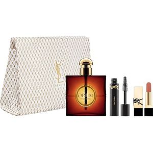 Yves Saint Laurent Vrouwengeuren Opium Femme Geschenkset Eau de Parfum Spray 90 ml + Mini Lash Clash 01 + Mini Rouge Pur Couture + Pouch