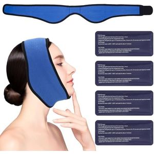 FAOKZE Verstandskies koelkompressen, koelpads voor verstandskiezen op koelkussen, gezicht, na tand, op koud warm kompres, koude- en warmtetherapie, 4 stuks gelpacks