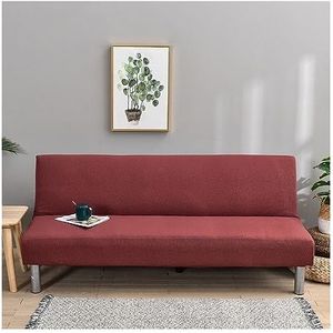 Armloze bankhoes jacquard ontwerp slaapbank met hoge stretch hoes antislip meubelbeschermer met elastische bodem(Color:G)