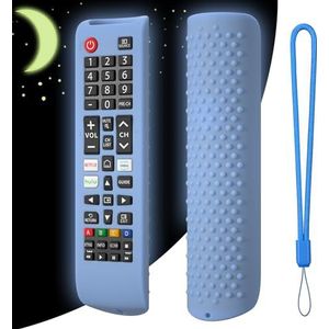 Siliconen Afstandsbediening Gevallen Beschermende Covers Schokbestendige Afstandsbediening Sleeve voor Samsung BN59-01315A BN59-01315B BN59-01315E BN59-01315L (Luminous Blue)