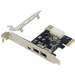Allowish 4 Poorten Firewire 4pin 9pin uitbreidingskaart PCI Express 1394B 1394A VIA VT6315 Chipset Adapter PCI-E 1X naar 1394 Geluidskaart