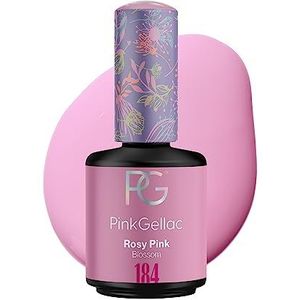 Pink Gellac Gellak - 184 Rosy Pink 15 ml - UV Gel Nagellak Roze - Eenvoudig aan te brengen Nagellak voor 14 Dagen Salonkwaliteit - Veganistische Gellak gemaakt in Nederland