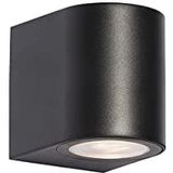 QAZQA - Moderne buiten wandlamp zwart kunststof ovaal - Baleno | Buitenverlichting - Kunststof Ovaal - GU10 Geschikt voor LED - Max. 1 x 5 Watt