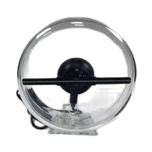 14 cm/5,5 inch 3D-hologramventilator met transparant deksel, ornament, 128 LED holografische reclamemachine, Kerstmis Eenvoudig video wijzigen