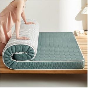 Matras Van Volledige Grootte, 3E Kokosnoot Latex Matras, Kussen For Thuis Slaapkamer Verdikte Bed Matras For Studentenslaapzaal Eenpersoonskamer Tatami Harde Mat ( Color : Green , Size : 200*220CM*9CM