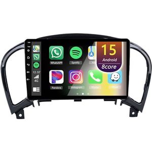 Android Radio voor Nissan Juke 2010-2014, 9 inch Touchscreen Autoradio met Wireless CarPlay Android Auto Bluetooth WIFI(8Core(8+256GB))