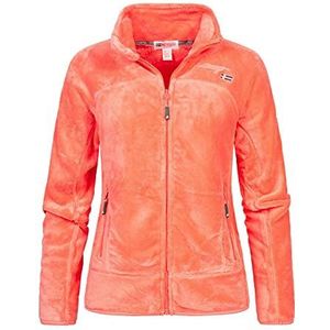 Geographical Norway Upaline Lady - fleecejack dames fijne warme ritssluiting - herfst winter lente warme damesjassen dames - lange mouwen trui bont zacht outdoor comfort, Zalm, L