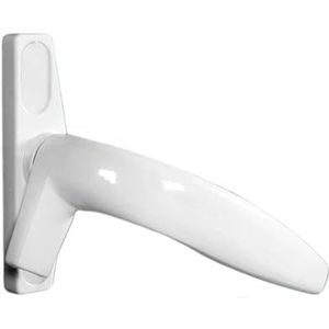 XPJYUA Raamgreep 1 stuks verdikt rechts/links platte opening enkele punt aluminiumlegering glazen deur raam handvat grendel sloten openslaand venster slot (wit, rechts)