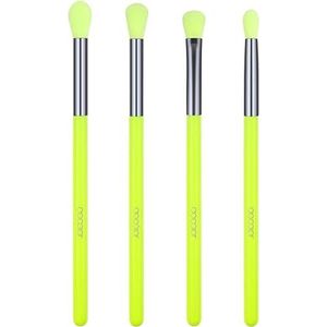 Docolor Make-up kwastenset blending kwast neongroen oogschaduw oogschaduw cosmetische kwast (4 st.)