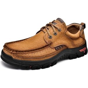 Men's Casual Slip-On Loafers Shoes Lace-Up Lightweight Walking Leisure Men's Outdoor Shoes (Color : Brown, Size : EU 48)