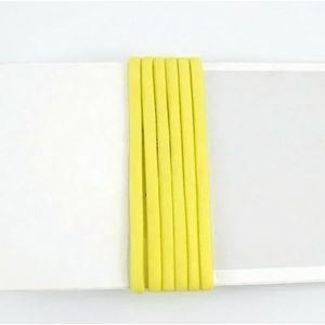 5/10/20M 3,0 mm/5 mm ronde elastische koord voor haarband, polyamide band, bh-band, naaien, rubberen tape, doe-het-zelf bandaccessoires - lichtgeel - 5 mm - 10 meter