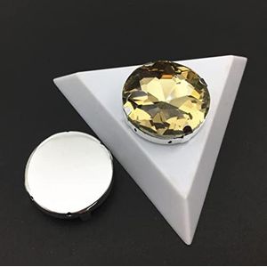 7 stks naai glas kristal ronde baoshihua met klauw strass multi kleuren 27 mm opnaaistenen platte bovenkant-lichte koffie, 18 mm 10 stks, steen in zilveren klauw