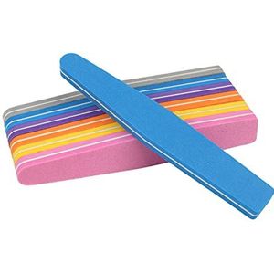 Een nagelsnijder Pak van 50 stuks nagelbufferblok 100/180 grit veelkleurige diamantvormige dubbelzijdige spons(Mix Color)