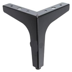 MIKFOL Europese minimalistische rechte hoek drieledige tv-kast salontafel kast bank been meubels hardware accessoires ijzer metaal (kleur: mat zwart hoogte 17 cm)