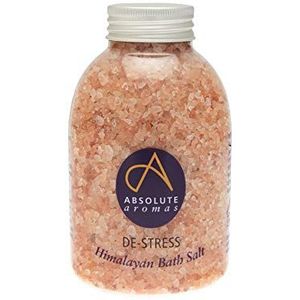 Absolute Aromas De-Stress (Stressverlichting) Badzout 625 g - Natuurlijk Roze Himalayazout Doordrenkt met 100% Pure Etherische Olie Bergamot, Ylang Ylang, Frankincense en Jasmijn Olie om Vermoeide Spieren te Ontspannen