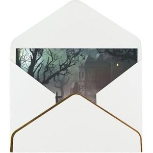 Halloween Horror elegante parel papier wenskaart - voor individuen vieren speciale gelegenheden, kantoor collega's, familie en vrienden uitwisselen groeten
