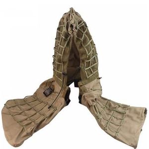 Sniper Camouflage Combat Ghillie Suit Foundation Outdoor Schieten Jacht DIY Ghillie Jas Set Met Garen (Kleur: Khaki Foundation, Maat: One size)