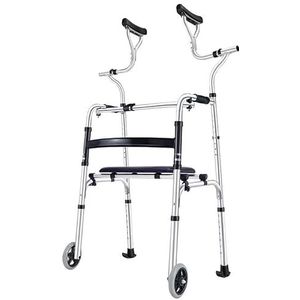 Senioren Rollator Ouderen Walker, Crutche Assiste Walking, Revalidatie Trainer Trolley Training van de onderste ledematen In hoogte verstelbare inklapbare rollator - eenvoudig te monteren Decoration