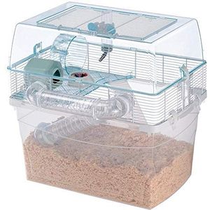 Ferplast Hamsterkooi, DUNA SPACE, Diepe bodem met accessoires, 57,5 x 47,5 xh 54,5 cm.