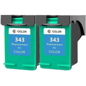 Vervangende 338 343 inktcartridge for Deskjet 460C 5740 6520 6540 6840 Photosmart 8150 printer(2Pack Color)