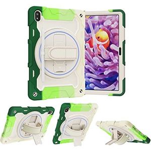 Tablet PC-hoes Kids Case Compatible with Lenovo Tab P11 2020 TB-J606F Case&Tab P11 Plus 2021 TB-J616F/J607F, Multi-Hoek Elastische Beugel+360° Verstelbare Draaibare Handriem Drie-in-een Shell, Valbest