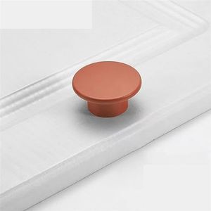 Moderne eenvoudige stijl zinklegering kleurrijke bakverf oppervlaktebehandeling kast deurgreep lade kast knoppen 1 stuk (kleur: oranje 16-2)