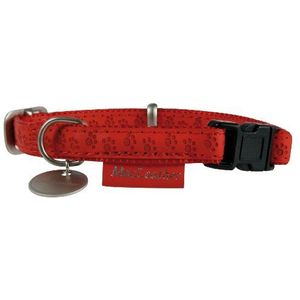 MAC Hondenhalsband, leer, rood, 22/32 cm x breedte 10 mm