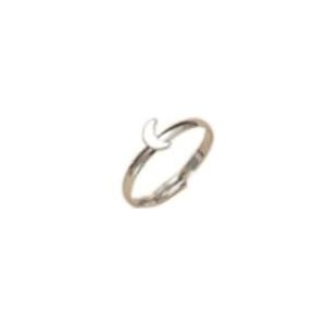 Ringen Gouden vlinder ringen paar zilveren kleur dolfijn maan ster ring cadeau for sieraden bruiloft set vriendschap 925 Sterling Zilver Ring (Color : Resizable, Size : Moon-women)