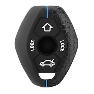 Sleutelbehuizing houder 4 Knoppen Voor BMW X5 E53 X3 F83 E46 E39 E38 E60 E63 E61 E64 Silicone Key Case Cover Serie 3 5 7 330i Z3 Voor Z4 E85 E86 M5 325i Sleutelbehuizing(Blue)