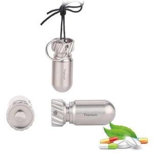 Waterproof Container Keychain Pill Holder, Small Airtight Pill Case, Outdoor Survival EDC Pill Bottle For Travel Pocket Purse