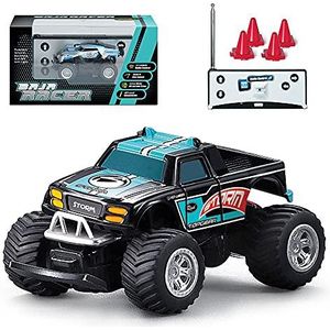 1/58 Schaal Mini RC Auto, 4-kanaals elektrische auto met afstandsbediening, All Terrain Off-road speelgoedvoertuig, 4WD Crawler Climbing Truck voor jongens en meisjes, RTR (Kleur: