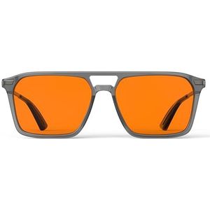 Goiteia Blauwlichtblokkerende bril, gamingbril voor een betere slaap/vermoeide ogen, lichtgevoeligheid, Oranje - versterking van de bescherming, Medium