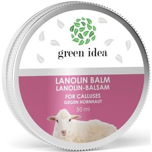 Green idea - Voetbalsem met lanoline, bijenwas, duindoorn, calendula en menthol - voetcrème - verharde huidzalf - tegen eelt - 50 ml