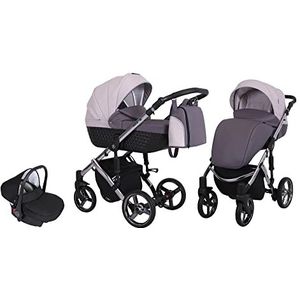 Saintbaby Purple Kiss on Gunmetal Ti-02-GR 2-in-1, buggy, 3-in-1, isofix, selectie tiaro, 4 framekleuren