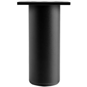 4 stuks metalen meubelpoten zwart zilver aluminium bankvoeten for vervangende salontafel verstelbare badkamerkastvoeten Cheerfully (Color : 4pcs-Black-30cm)