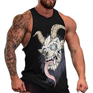 Krampus Tanktop voor heren, mouwloos T-shirt, pullover, gymshirt, work-out, zomer, T-shirt