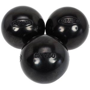 Obut - Cx. zwarte hals, 72 mm, metaal, petanqueballen, zwart, maat 670 g