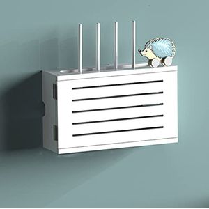 Wifi Router Opbergdozen, Draadloze router wifi opbergdoos, houten socket cover box, muur gemonteerde gat-gratis set-top box plank-Type A||2