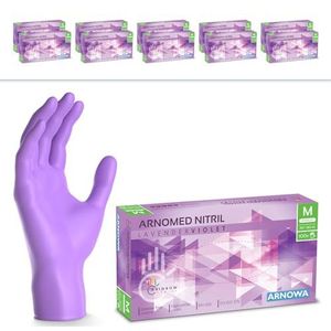 ARNOMED wegwerphandschoenen paars, nitril handschoenen M, wegwerphandschoenen met 1000 stuks, poedervrij. Latexvrije rubber handschoenen, verkrijgbaar in XS, S, M, L & XL