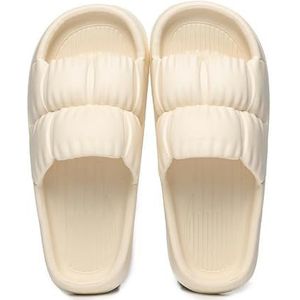 BDWMZKX Slippers Shit-stepping Slippers For Men's Summer Home Bathroom Bath Non-slip Couple's Home Slippers-white-shoes Code 38-39 Suggestion 37-38 Pin