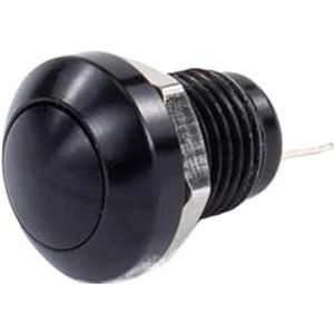 1 stuks 8 mm waterdichte momentary metalen deurbel kleine drukknop schakelaar mini (zwart)