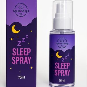 Green Sheep Slaap Spray, 75ml, Lavendel, Kamille, Vetivert, Natuurlijke Slaap Aid