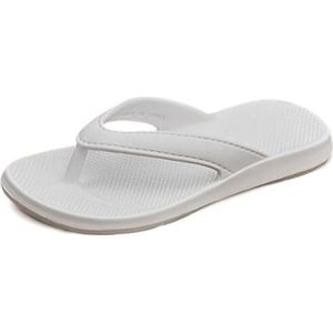 Jhsm-danielfan Flip Flop sandalen voor heren en dames – bieden geweldige ondersteuning en comfort van de voetboog, Wit, 42.5 EU
