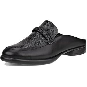 ECCO Women's Sculpted Luxury Braided Mule, Black/Black Patent, 8-8.5